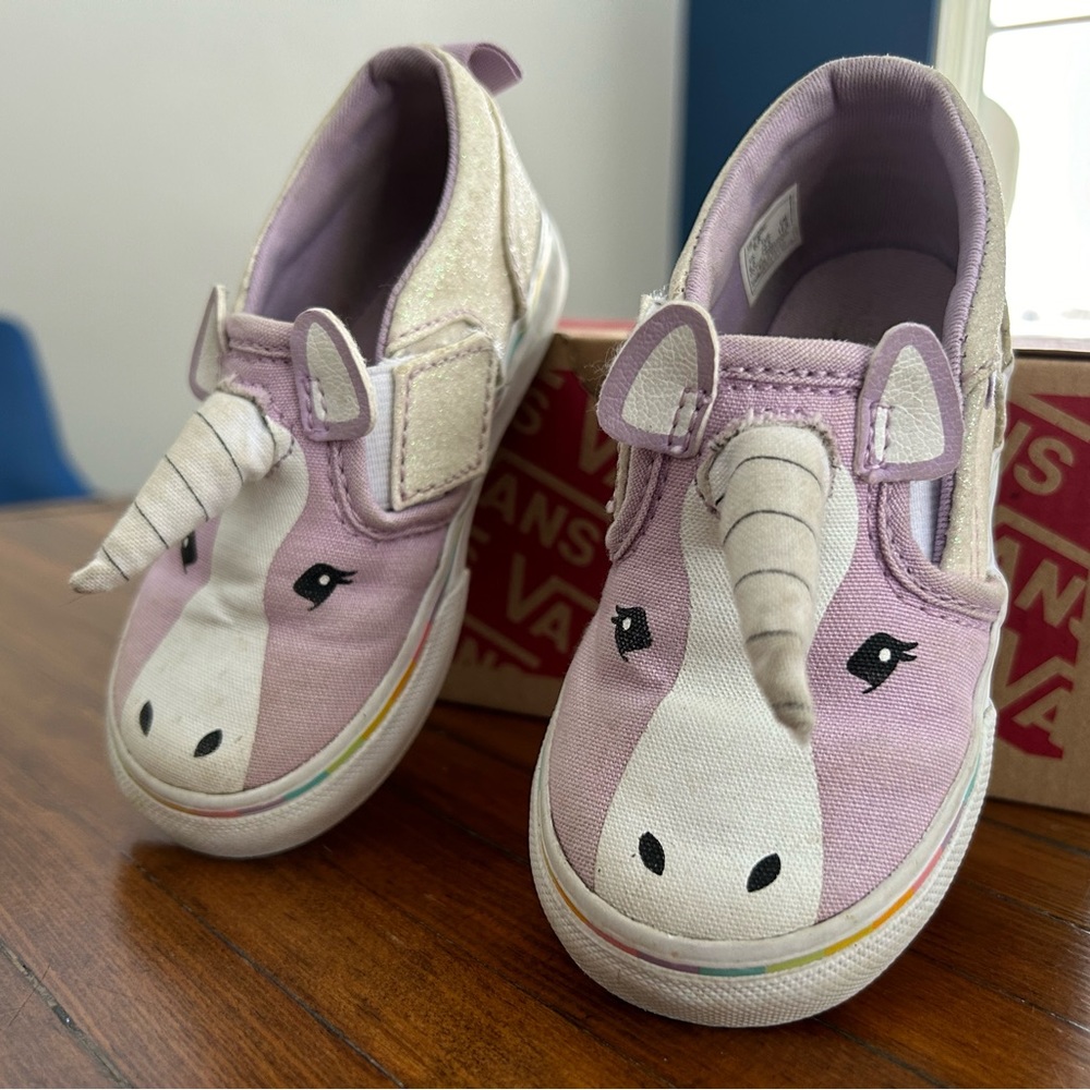 Vans Toddler Canvas Unicorn Slip On (6.5T)